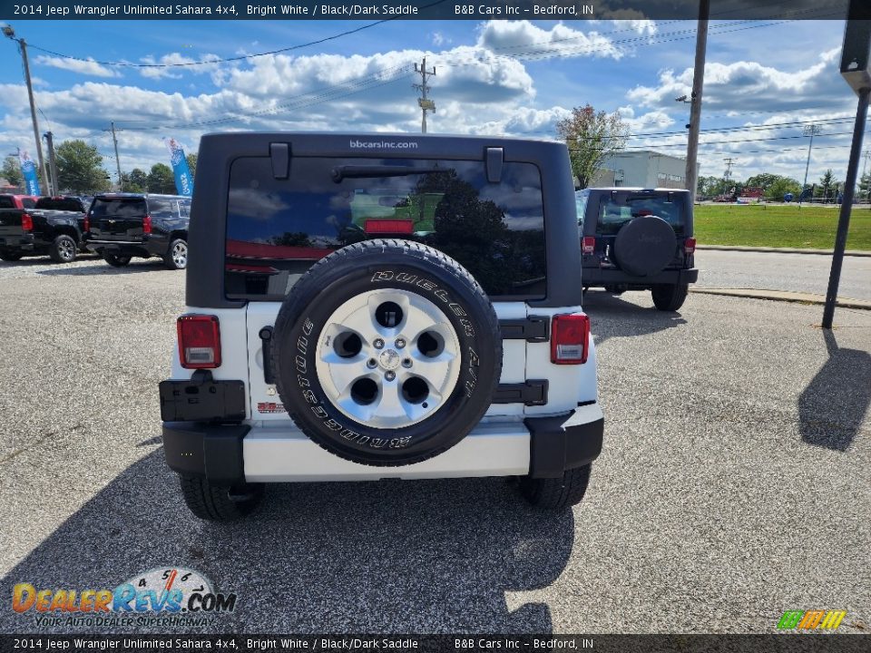 2014 Jeep Wrangler Unlimited Sahara 4x4 Bright White / Black/Dark Saddle Photo #3