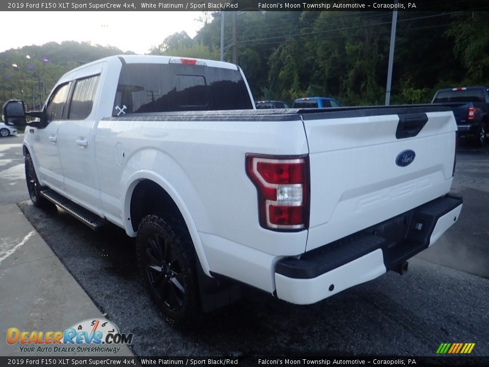 2019 Ford F150 XLT Sport SuperCrew 4x4 White Platinum / Sport Black/Red Photo #4