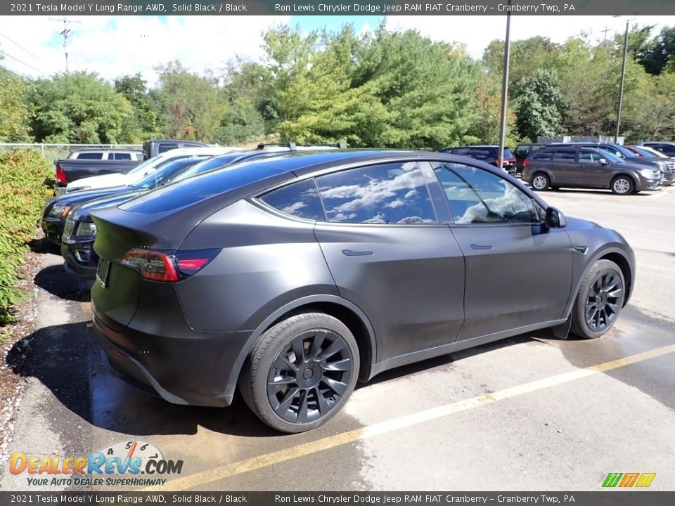 2021 Tesla Model Y Long Range AWD Solid Black / Black Photo #4