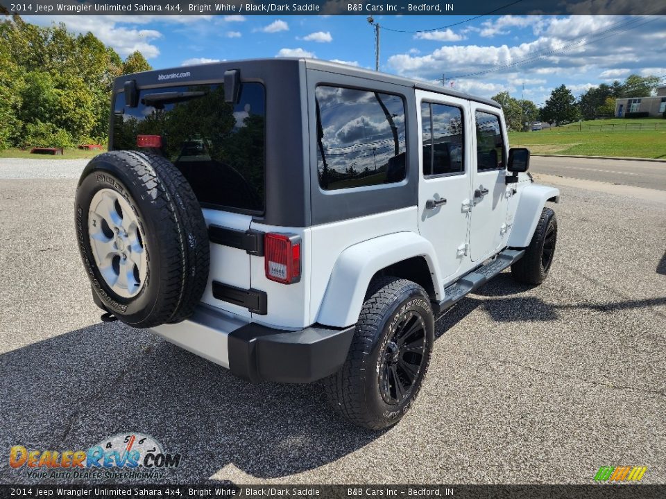 2014 Jeep Wrangler Unlimited Sahara 4x4 Bright White / Black/Dark Saddle Photo #4