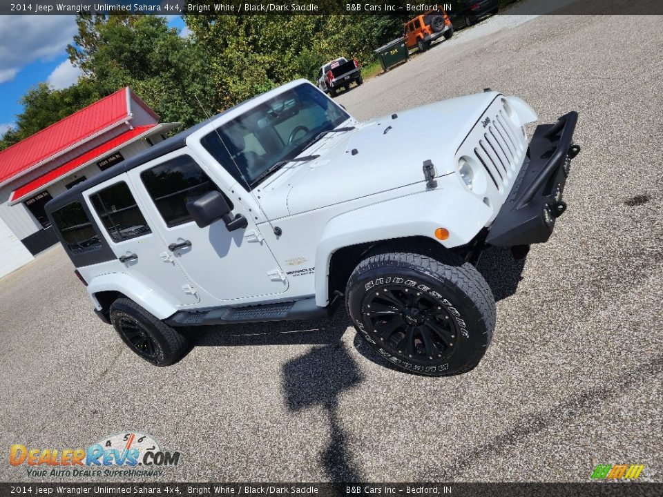 2014 Jeep Wrangler Unlimited Sahara 4x4 Bright White / Black/Dark Saddle Photo #6