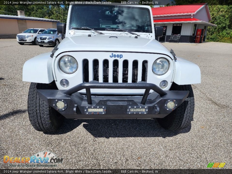 2014 Jeep Wrangler Unlimited Sahara 4x4 Bright White / Black/Dark Saddle Photo #7