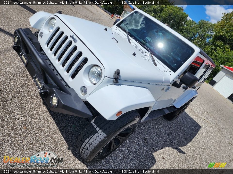 2014 Jeep Wrangler Unlimited Sahara 4x4 Bright White / Black/Dark Saddle Photo #8