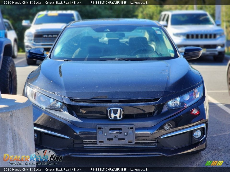 2020 Honda Civic EX Sedan Crystal Black Pearl / Black Photo #3