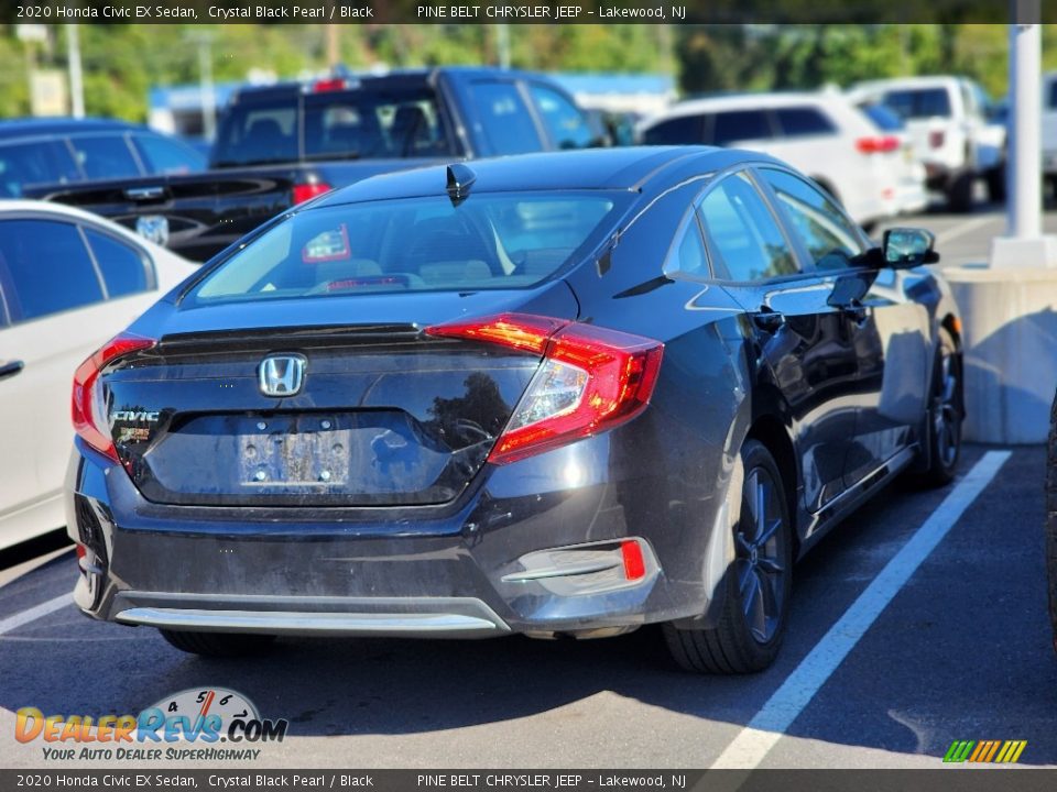 2020 Honda Civic EX Sedan Crystal Black Pearl / Black Photo #5