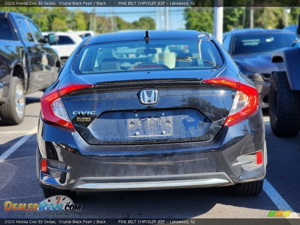 2020 Honda Civic EX Sedan Crystal Black Pearl / Black Photo #6