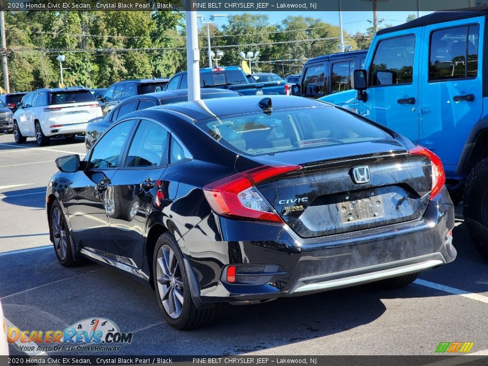 2020 Honda Civic EX Sedan Crystal Black Pearl / Black Photo #7