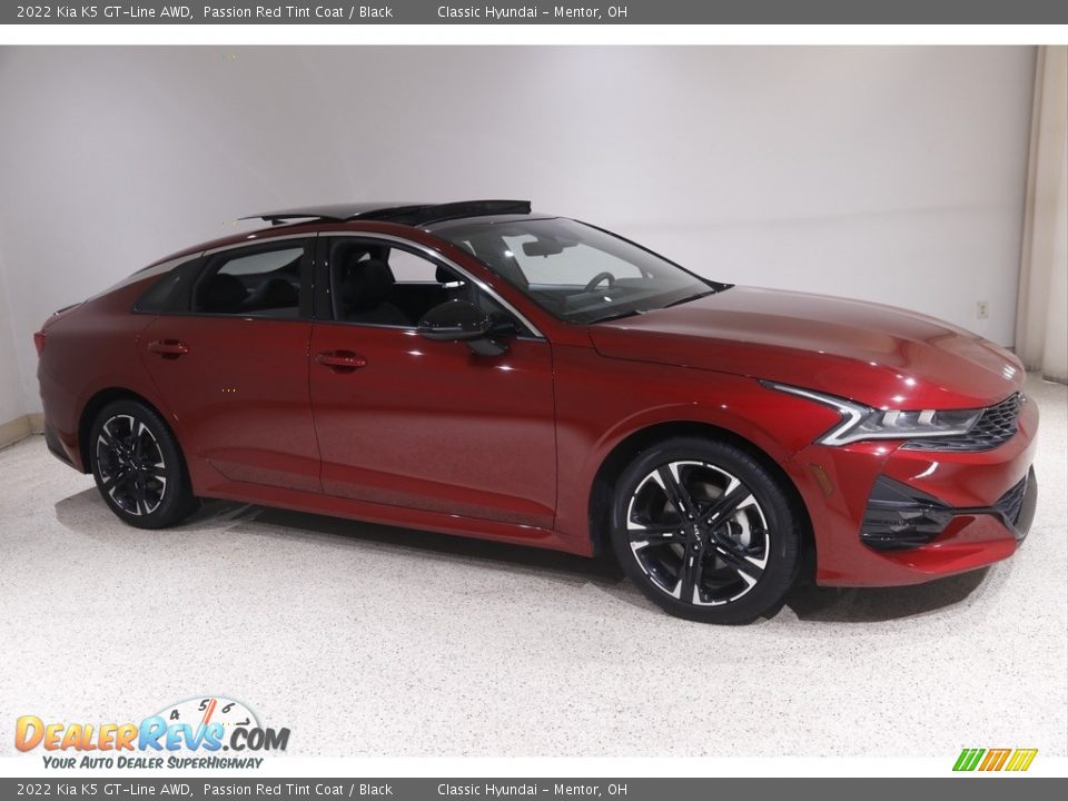 2022 Kia K5 GT-Line AWD Passion Red Tint Coat / Black Photo #1