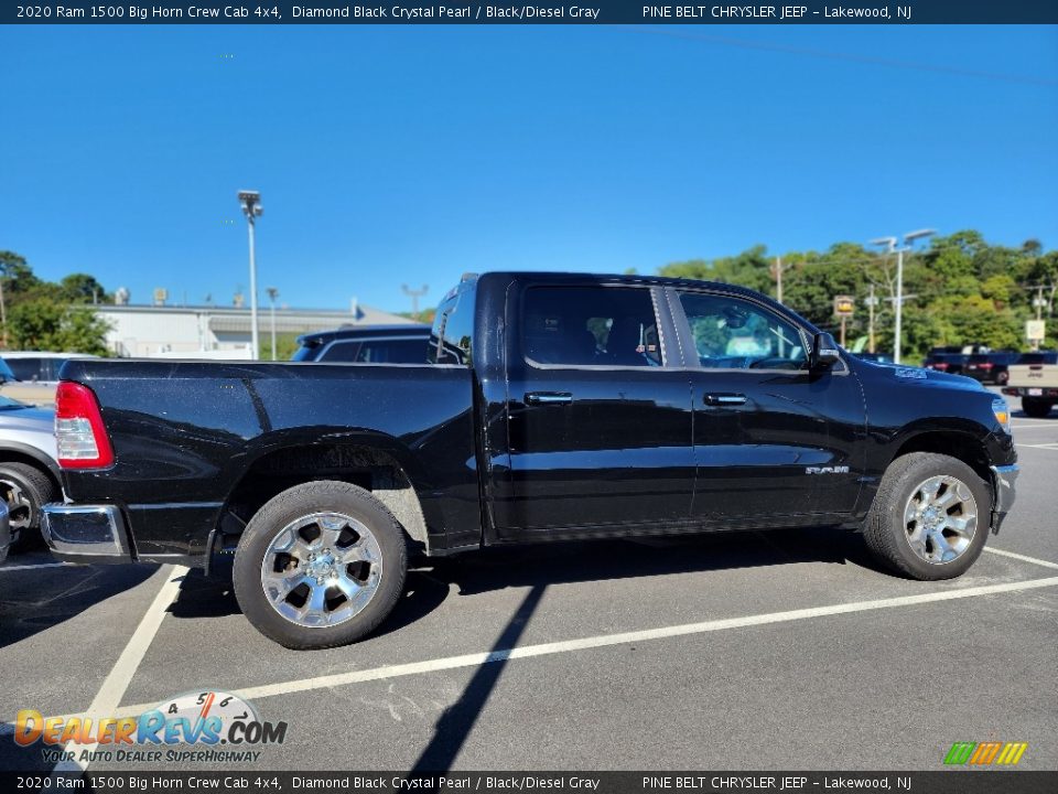 2020 Ram 1500 Big Horn Crew Cab 4x4 Diamond Black Crystal Pearl / Black/Diesel Gray Photo #6