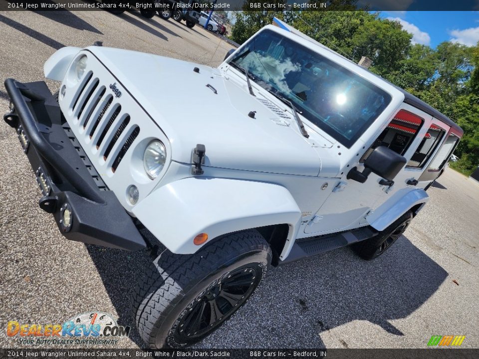 2014 Jeep Wrangler Unlimited Sahara 4x4 Bright White / Black/Dark Saddle Photo #24