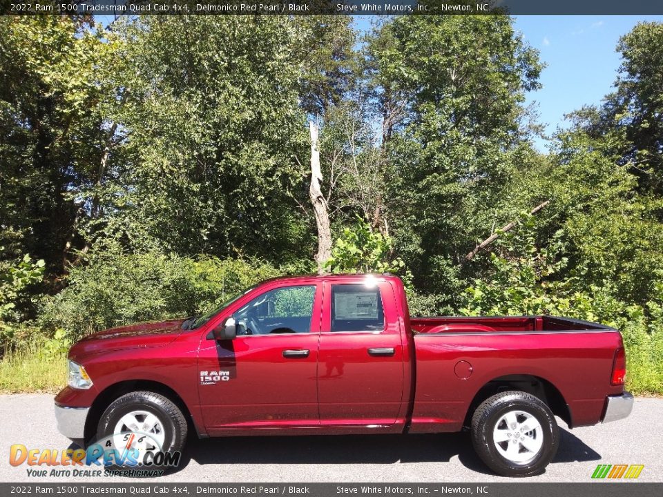 2022 Ram 1500 Tradesman Quad Cab 4x4 Delmonico Red Pearl / Black Photo #1