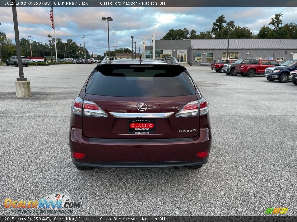 2015 Lexus RX 350 AWD Claret Mica / Black Photo #6