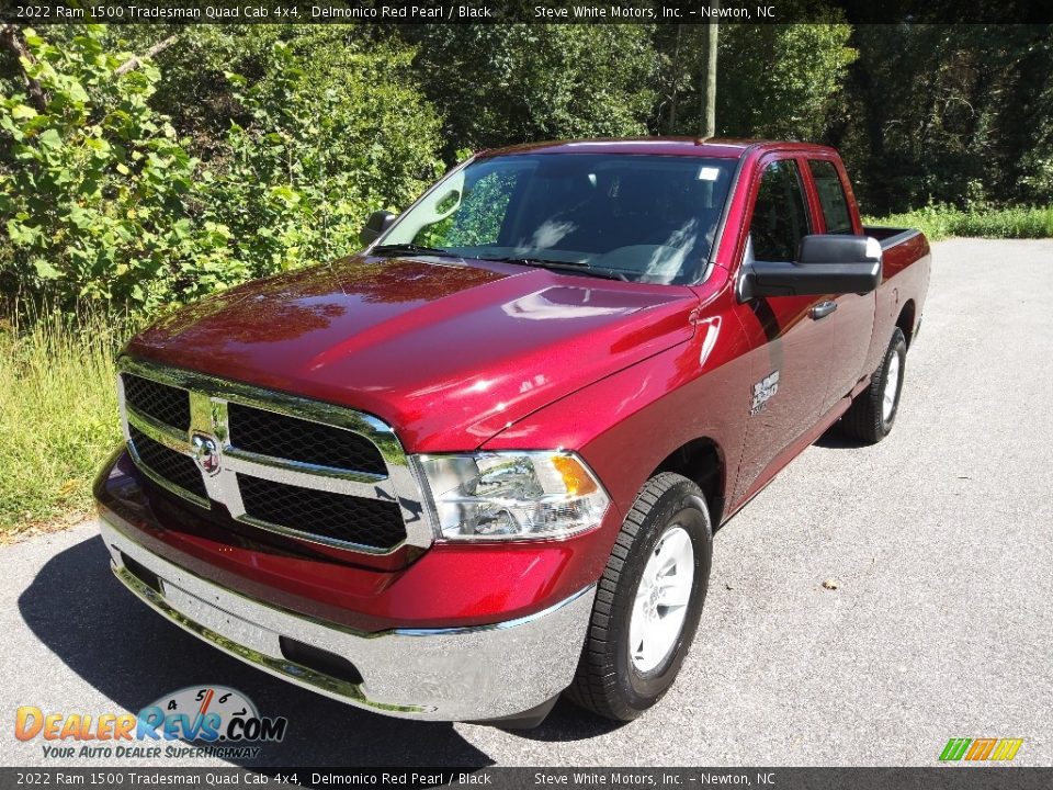 2022 Ram 1500 Tradesman Quad Cab 4x4 Delmonico Red Pearl / Black Photo #2