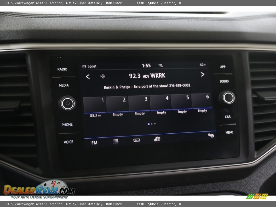 2019 Volkswagen Atlas SE 4Motion Reflex Silver Metallic / Titan Black Photo #10