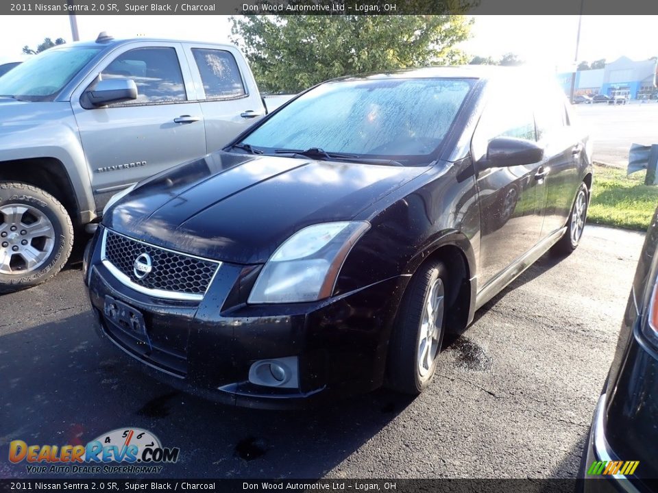 2011 Nissan Sentra 2.0 SR Super Black / Charcoal Photo #3