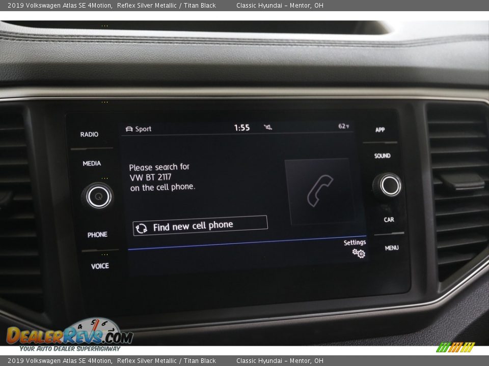 2019 Volkswagen Atlas SE 4Motion Reflex Silver Metallic / Titan Black Photo #11