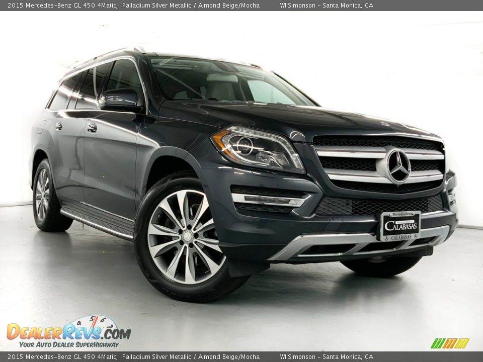 2015 Mercedes-Benz GL 450 4Matic Palladium Silver Metallic / Almond Beige/Mocha Photo #2