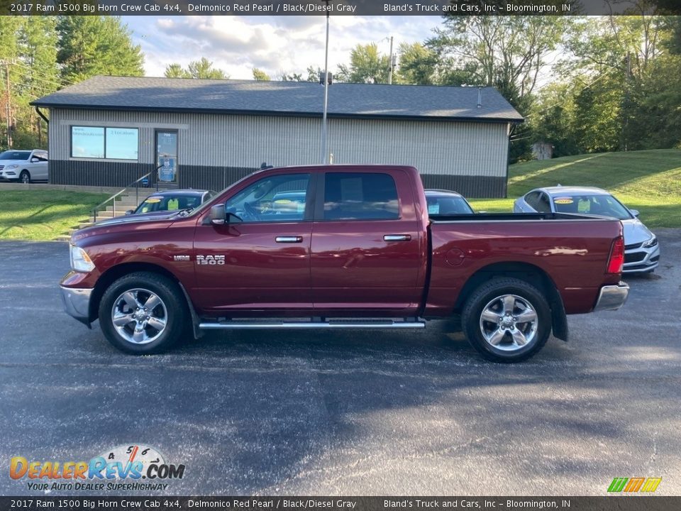 2017 Ram 1500 Big Horn Crew Cab 4x4 Delmonico Red Pearl / Black/Diesel Gray Photo #1