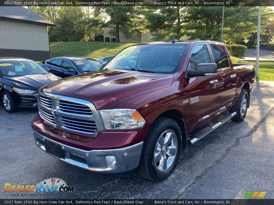 2017 Ram 1500 Big Horn Crew Cab 4x4 Delmonico Red Pearl / Black/Diesel Gray Photo #2