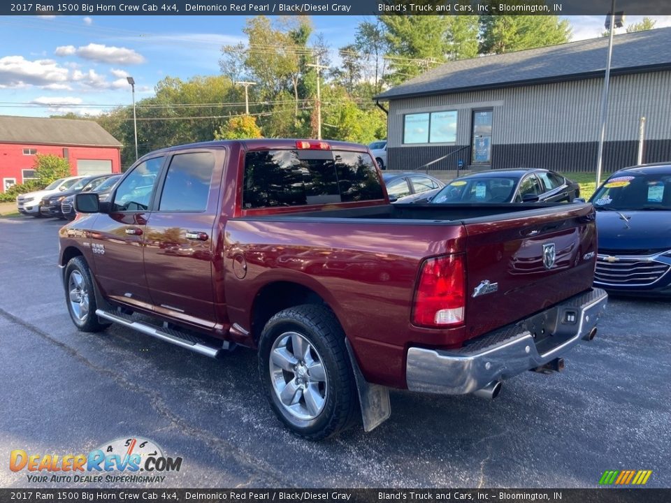 2017 Ram 1500 Big Horn Crew Cab 4x4 Delmonico Red Pearl / Black/Diesel Gray Photo #3