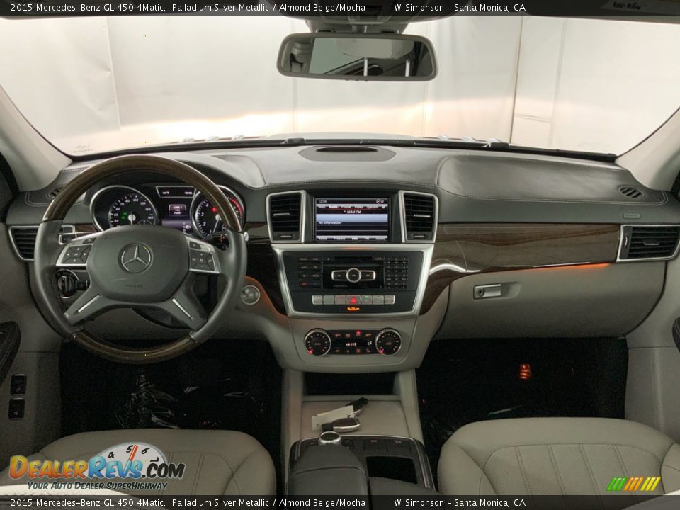 2015 Mercedes-Benz GL 450 4Matic Palladium Silver Metallic / Almond Beige/Mocha Photo #23