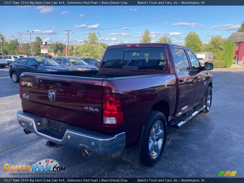 2017 Ram 1500 Big Horn Crew Cab 4x4 Delmonico Red Pearl / Black/Diesel Gray Photo #6