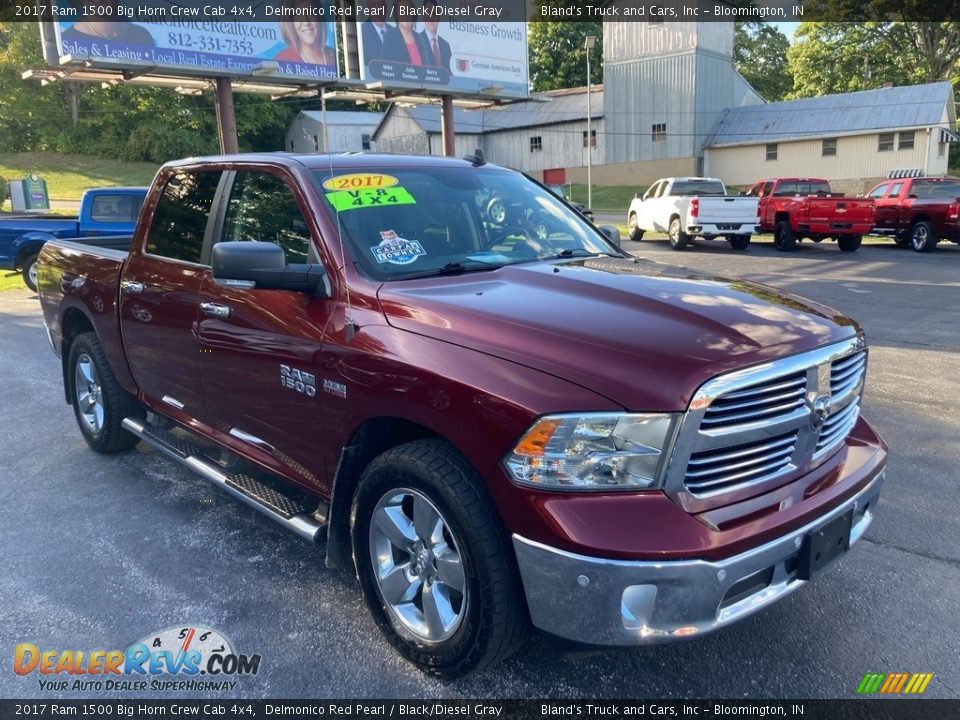 2017 Ram 1500 Big Horn Crew Cab 4x4 Delmonico Red Pearl / Black/Diesel Gray Photo #7