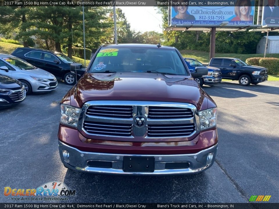 2017 Ram 1500 Big Horn Crew Cab 4x4 Delmonico Red Pearl / Black/Diesel Gray Photo #8