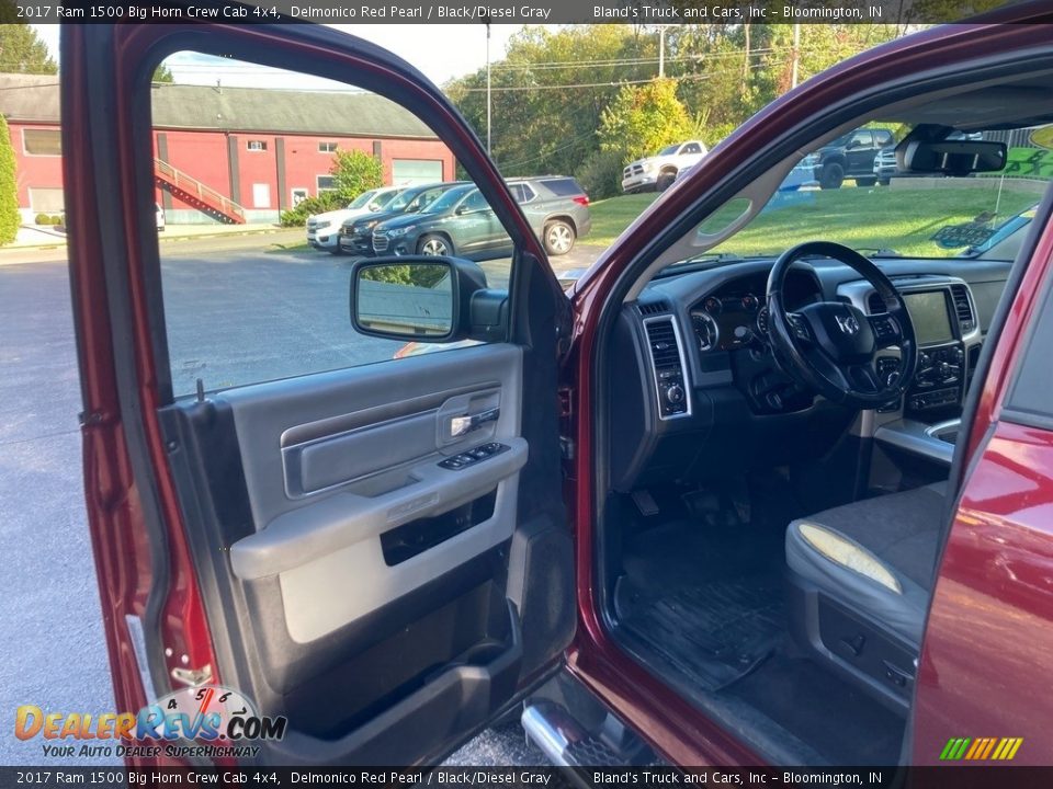 2017 Ram 1500 Big Horn Crew Cab 4x4 Delmonico Red Pearl / Black/Diesel Gray Photo #9