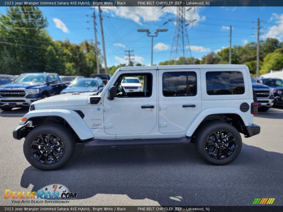 Bright White 2023 Jeep Wrangler Unlimited Sahara 4XE Hybrid Photo #3