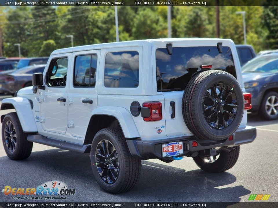 2023 Jeep Wrangler Unlimited Sahara 4XE Hybrid Bright White / Black Photo #4