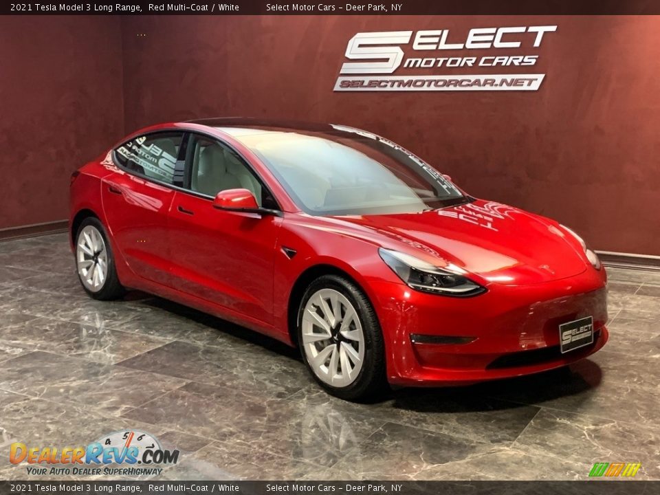 Front 3/4 View of 2021 Tesla Model 3 Long Range Photo #3