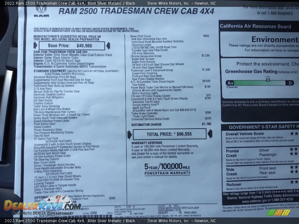 2022 Ram 2500 Tradesman Crew Cab 4x4 Billet Silver Metallic / Black Photo #26