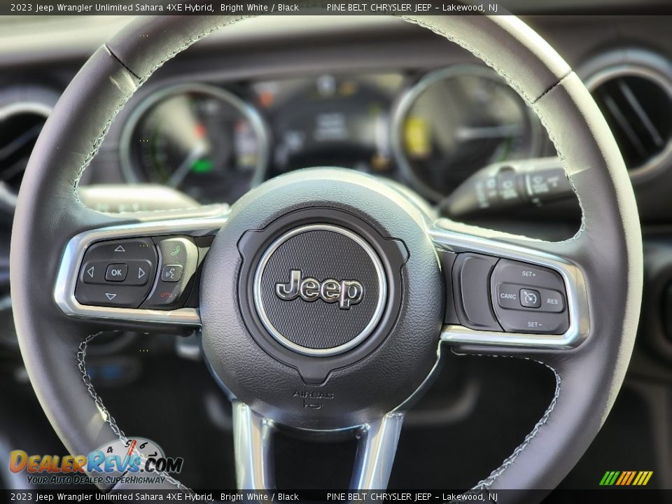 2023 Jeep Wrangler Unlimited Sahara 4XE Hybrid Steering Wheel Photo #9