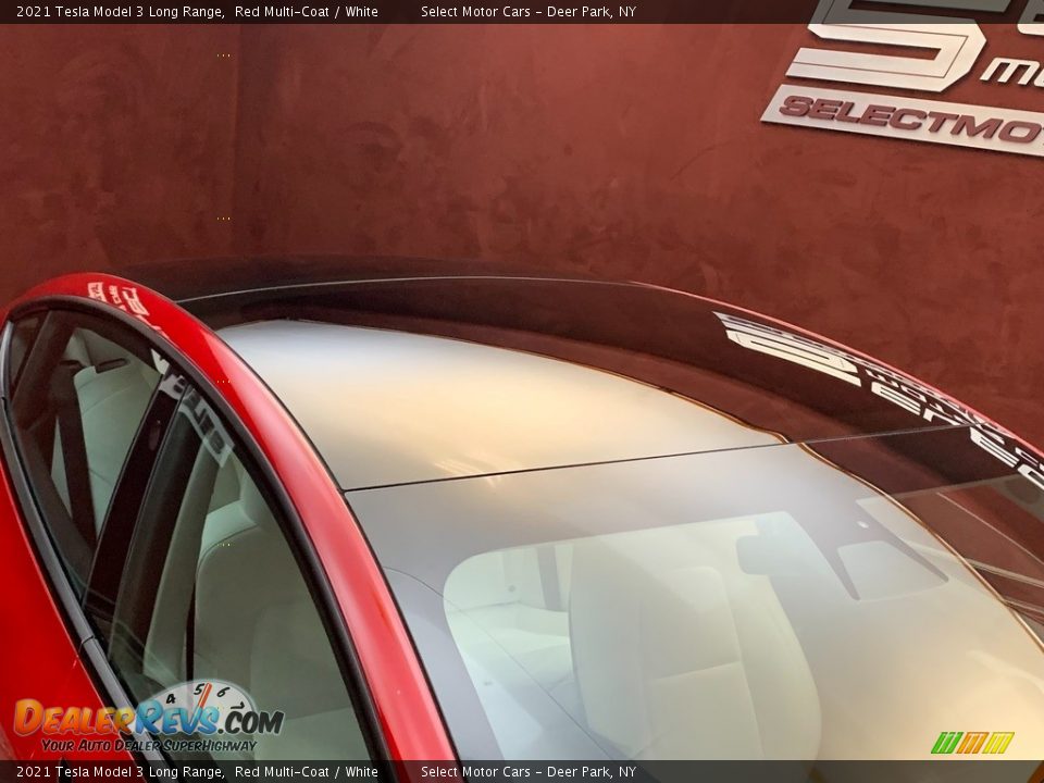 2021 Tesla Model 3 Long Range Red Multi-Coat / White Photo #6