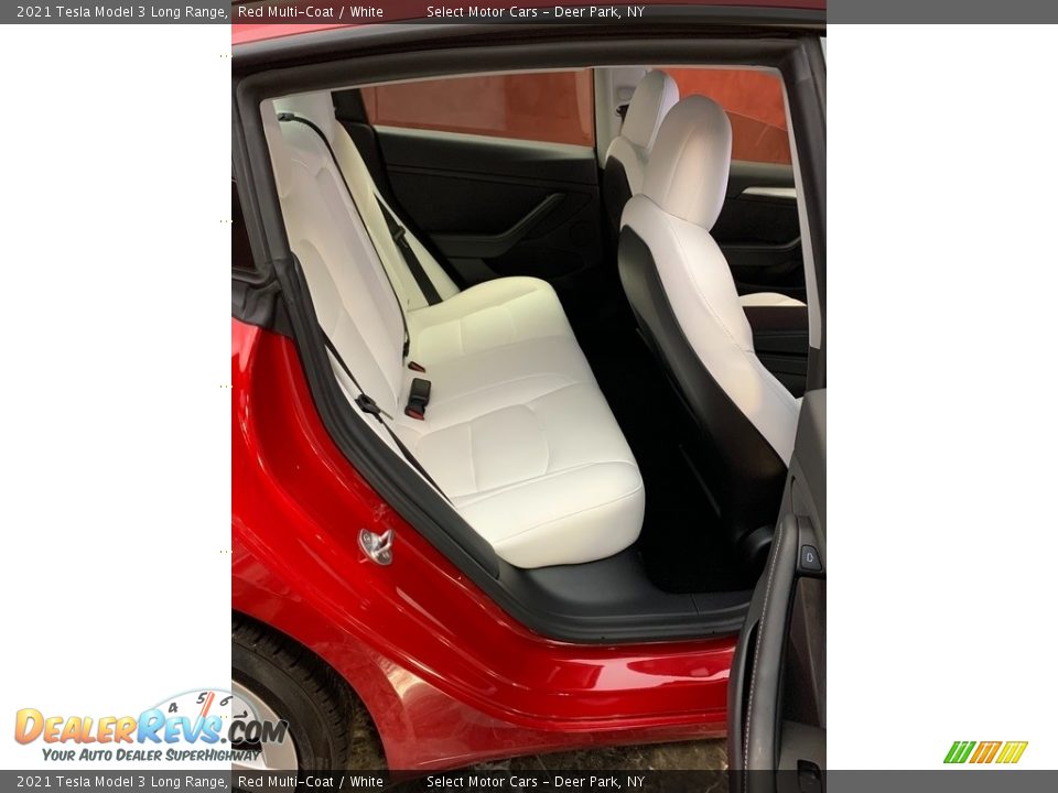 2021 Tesla Model 3 Long Range Red Multi-Coat / White Photo #15