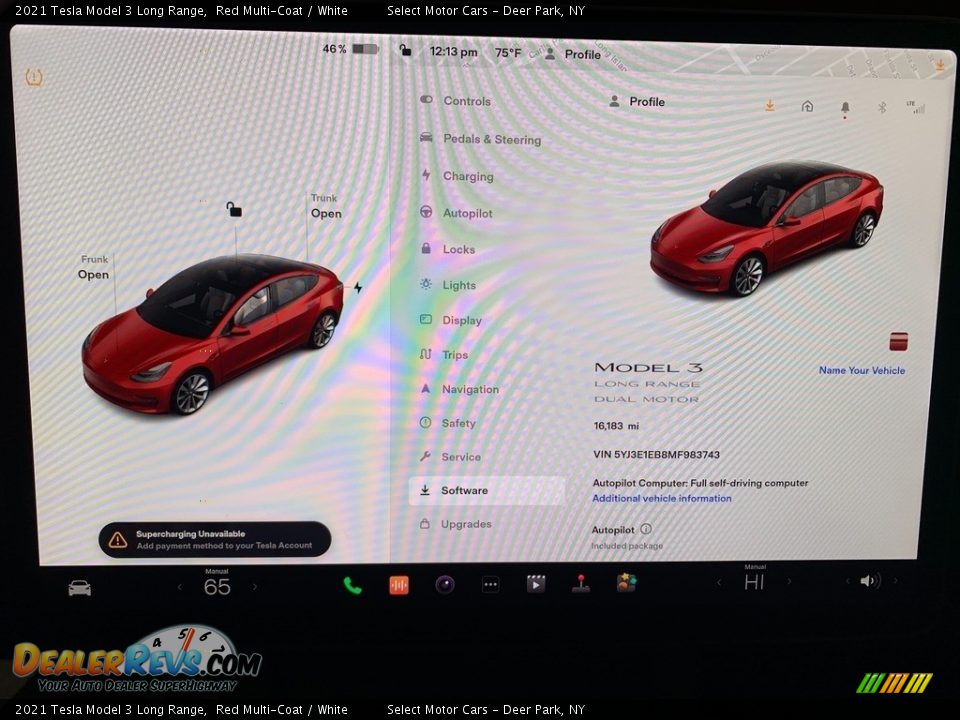 2021 Tesla Model 3 Long Range Red Multi-Coat / White Photo #19