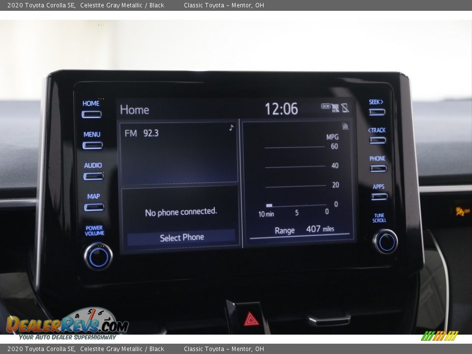 2020 Toyota Corolla SE Celestite Gray Metallic / Black Photo #10