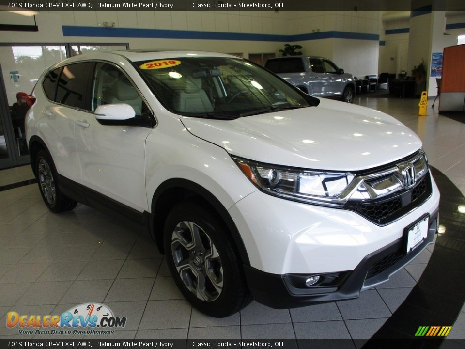 2019 Honda CR-V EX-L AWD Platinum White Pearl / Ivory Photo #3