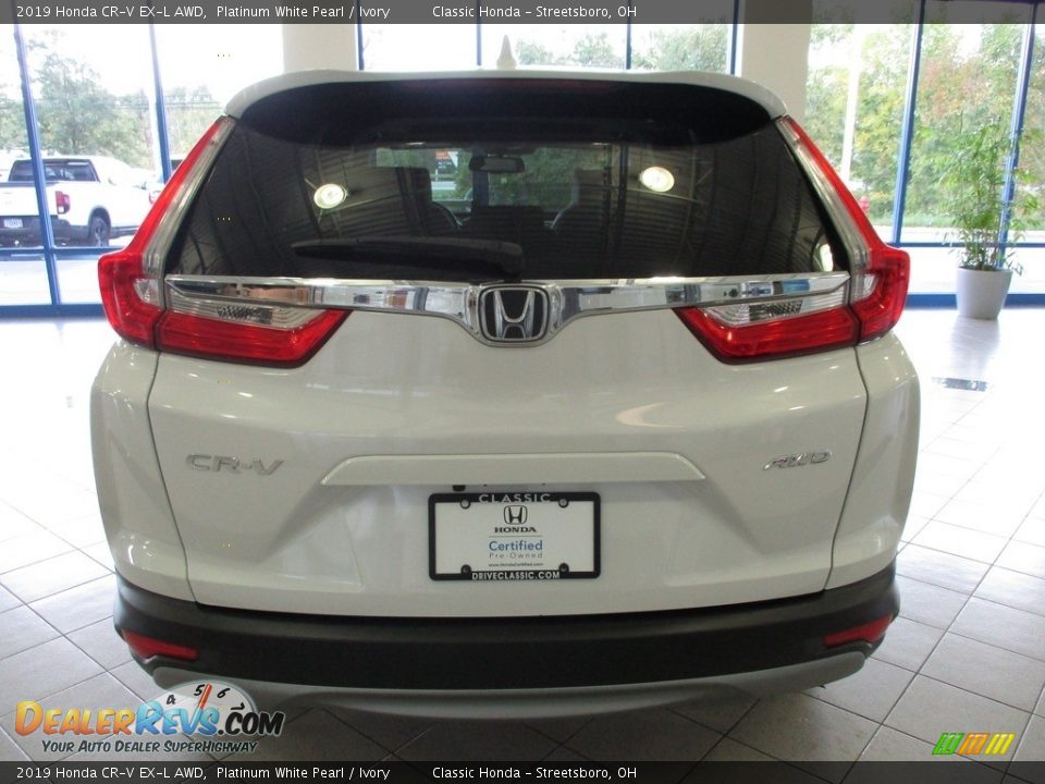 2019 Honda CR-V EX-L AWD Platinum White Pearl / Ivory Photo #8