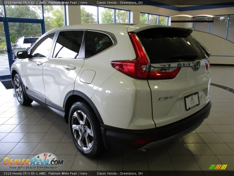 2019 Honda CR-V EX-L AWD Platinum White Pearl / Ivory Photo #9