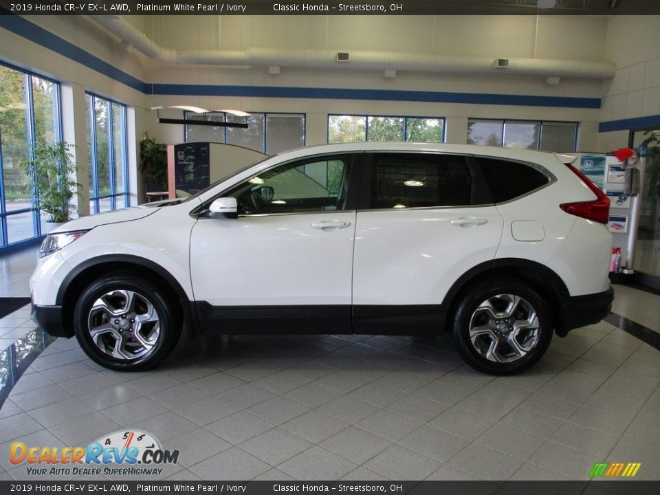 2019 Honda CR-V EX-L AWD Platinum White Pearl / Ivory Photo #10