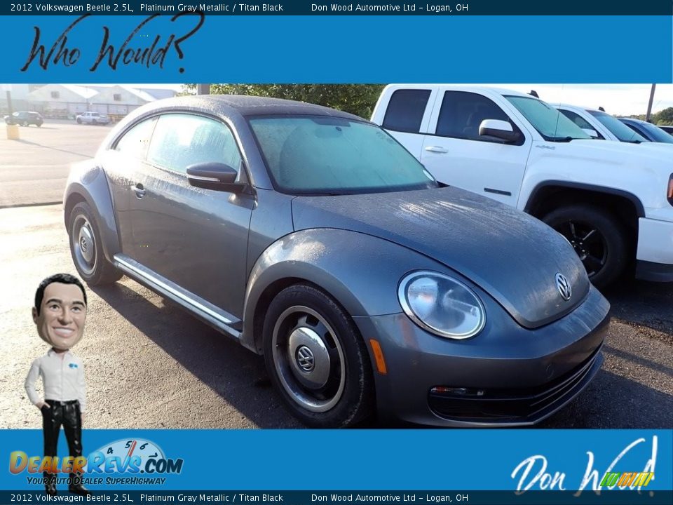 2012 Volkswagen Beetle 2.5L Platinum Gray Metallic / Titan Black Photo #1