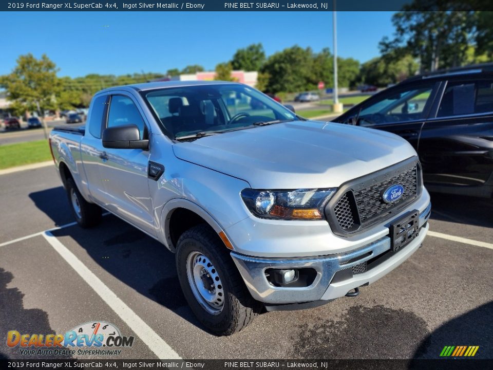 2019 Ford Ranger XL SuperCab 4x4 Ingot Silver Metallic / Ebony Photo #3