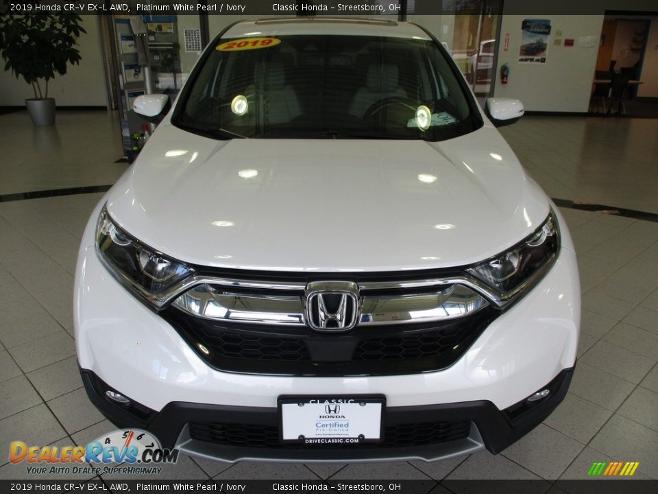 2019 Honda CR-V EX-L AWD Platinum White Pearl / Ivory Photo #2