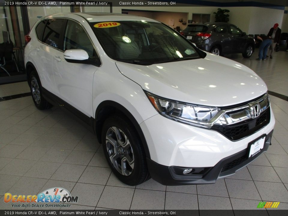 2019 Honda CR-V EX-L AWD Platinum White Pearl / Ivory Photo #3