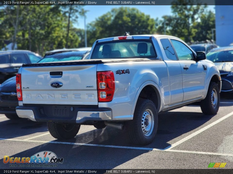 2019 Ford Ranger XL SuperCab 4x4 Ingot Silver Metallic / Ebony Photo #6