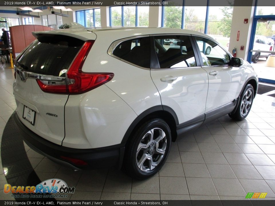 2019 Honda CR-V EX-L AWD Platinum White Pearl / Ivory Photo #7