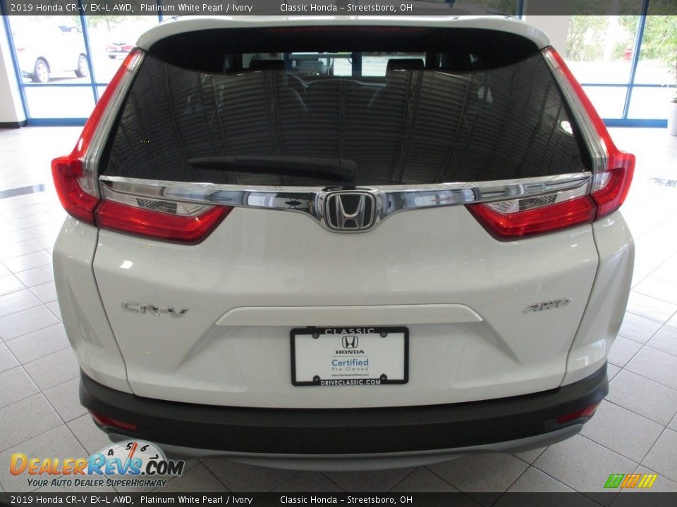 2019 Honda CR-V EX-L AWD Platinum White Pearl / Ivory Photo #8