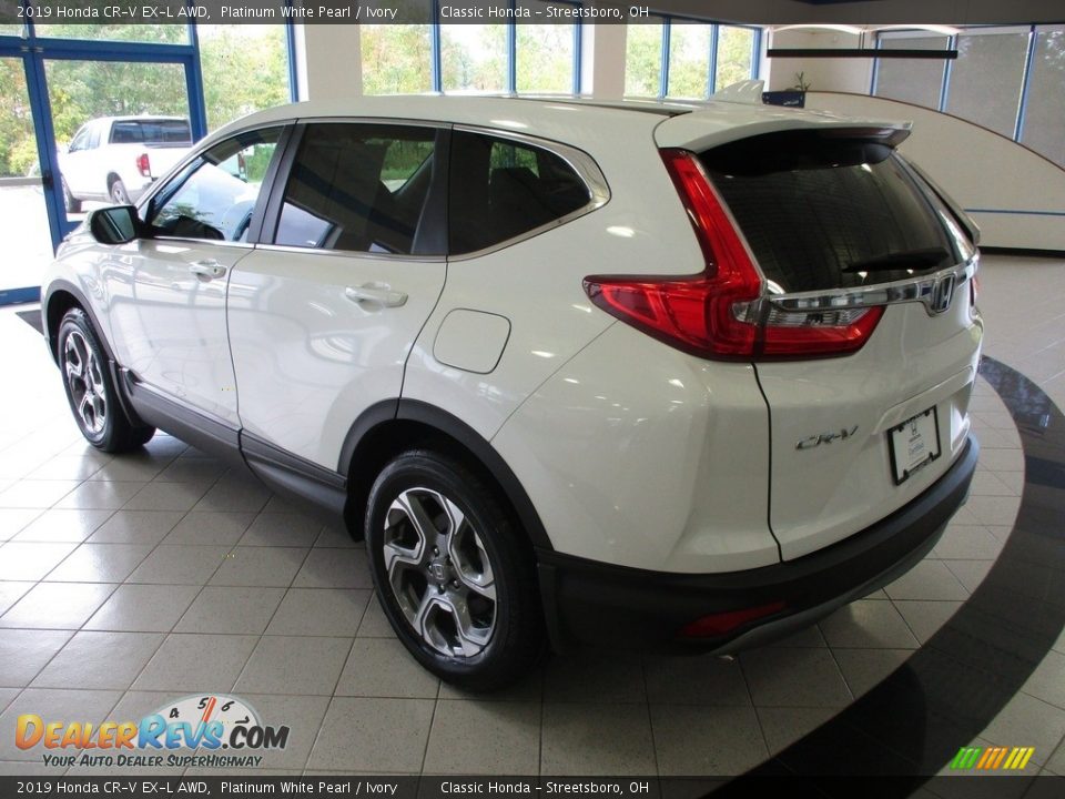 2019 Honda CR-V EX-L AWD Platinum White Pearl / Ivory Photo #9